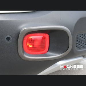 Jeep Renegade Rear Reflector Light Trim - Dark Brushed Stainless Steel